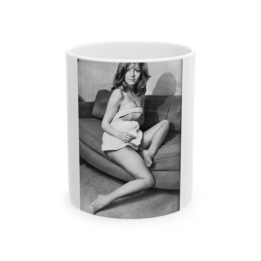 Ingrid Pitt #135 (Vintage Female Icon) White Coffee Mug-11oz-Go Mug Yourself