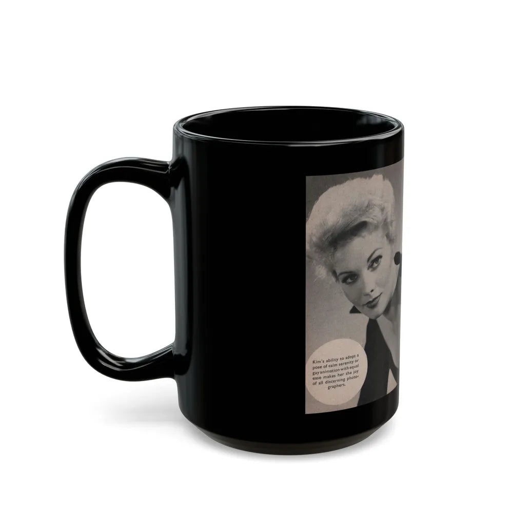 Kim Novak #152 - Scanned Mag. 66 Photos (Vintage Female Icon) Black Coffee Mug-Go Mug Yourself