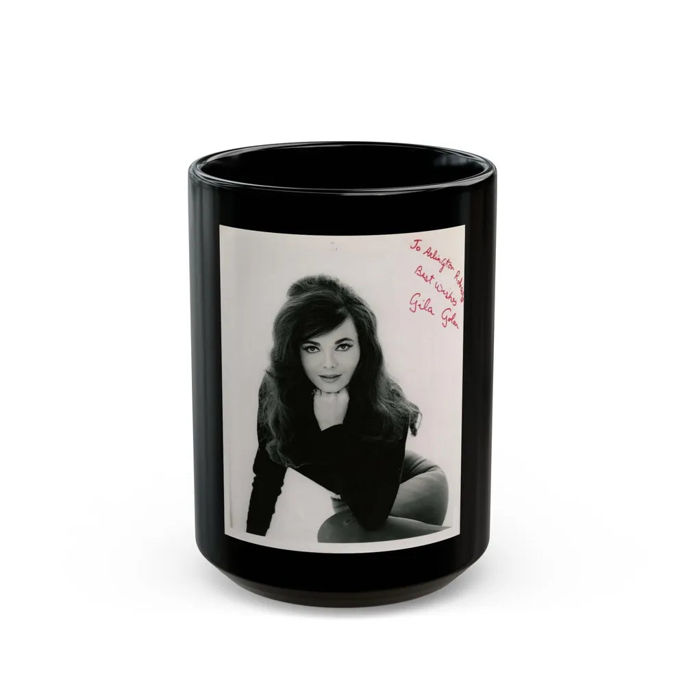 Gila Golan #11 (Vintage Female Icon) Black Coffee Mug-15oz-Go Mug Yourself