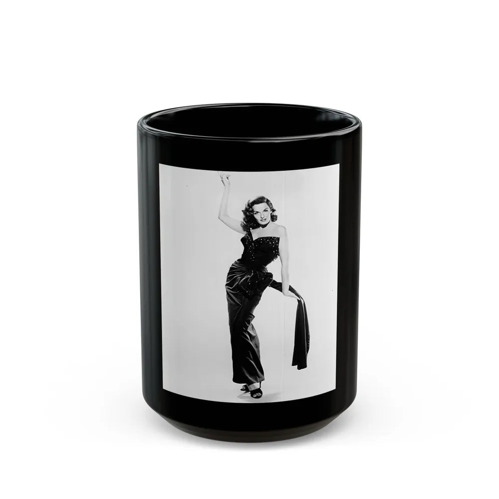 Jane Russell #220 (Vintage Female Icon) Black Coffee Mug-15oz-Go Mug Yourself