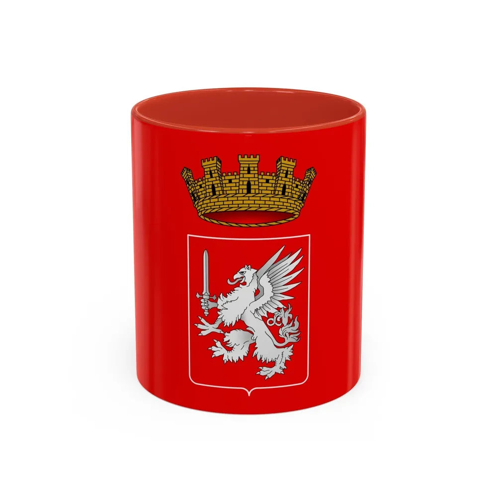 Flag of Grosseto Italy - Accent Coffee Mug-11oz-Red-Go Mug Yourself