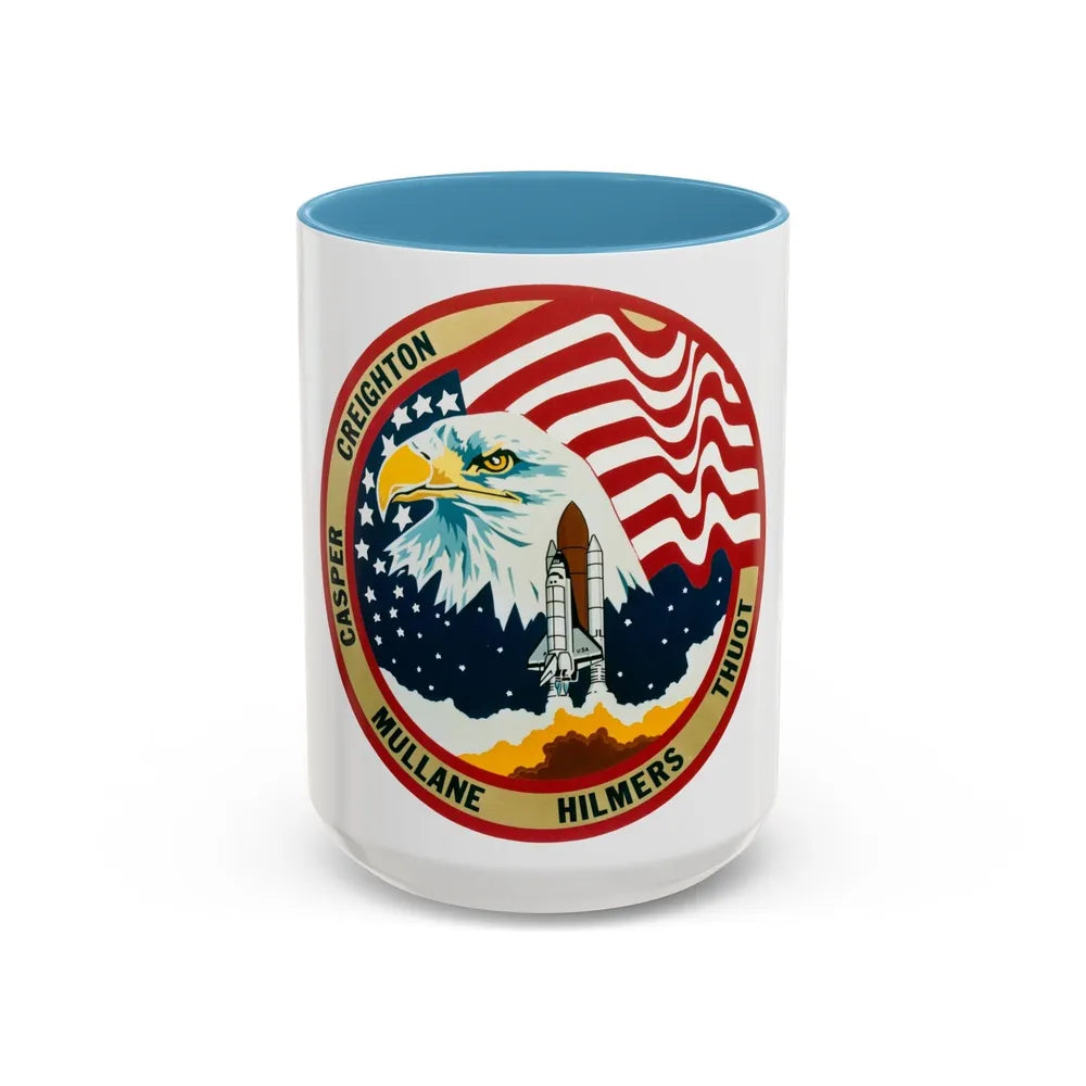 STS 36 (NASA) Accent Coffee Mug-15oz-Light Blue-Go Mug Yourself