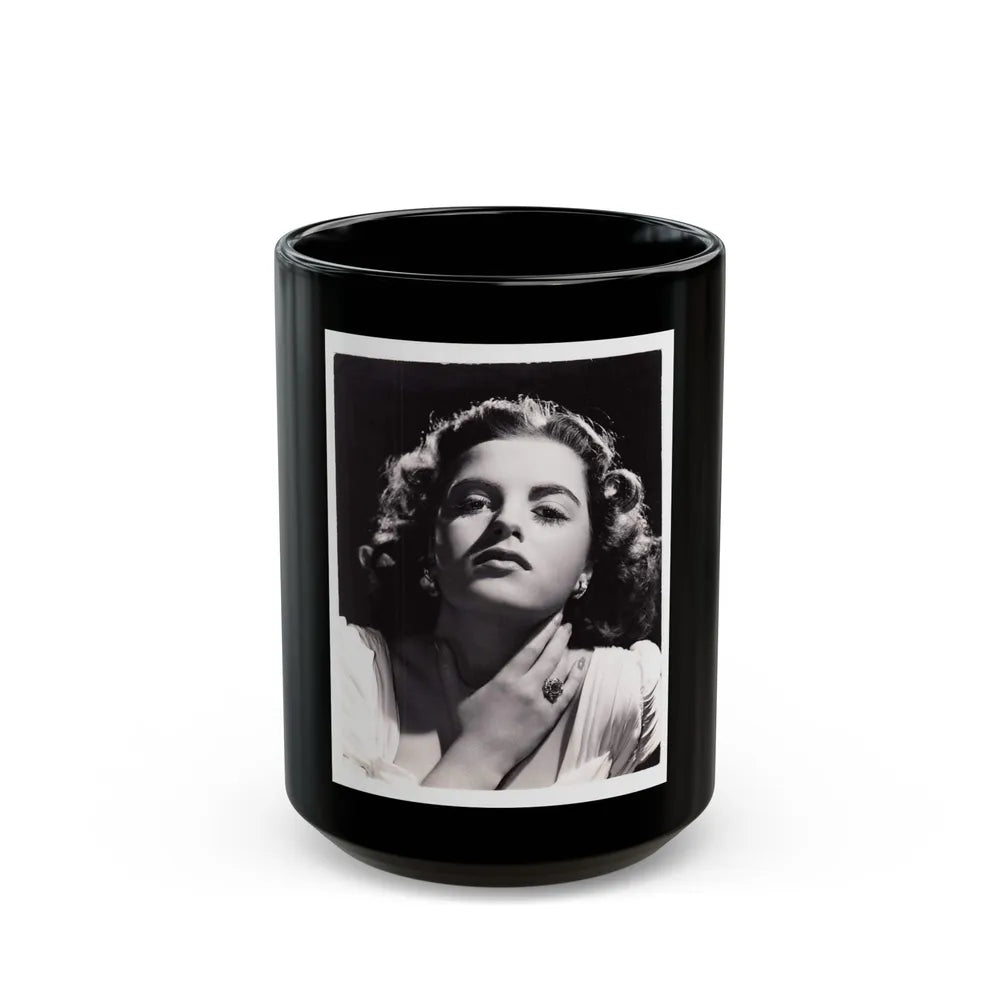 Faith Domergue #187 (Vintage Female Icon) Black Coffee Mug-15oz-Go Mug Yourself