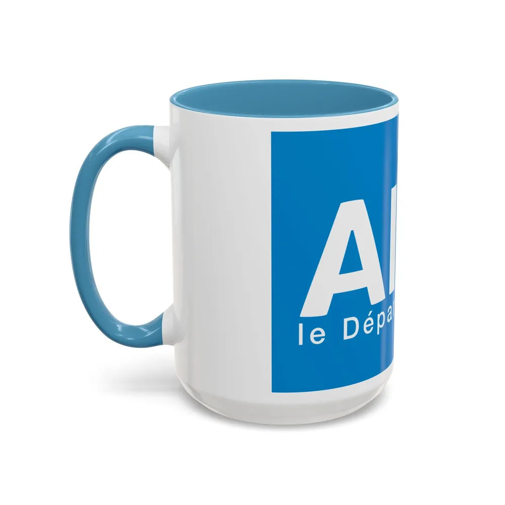 Flag of Ain France - Accent Coffee Mug-Go Mug Yourself