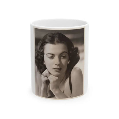 Faith Domergue #204 (Vintage Female Icon) White Coffee Mug-11oz-Go Mug Yourself