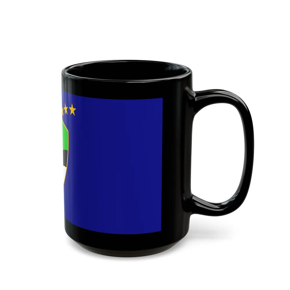 Flag of Tuzla Canton Bosnia and Herzegovina - Black Coffee Mug-Go Mug Yourself