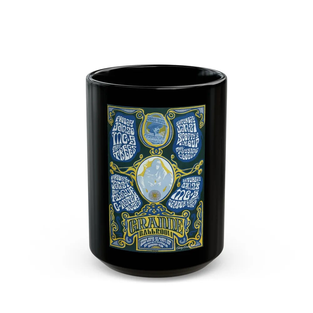 MC5 1967 (Music Poster) Black Coffee Mug-15oz-Go Mug Yourself