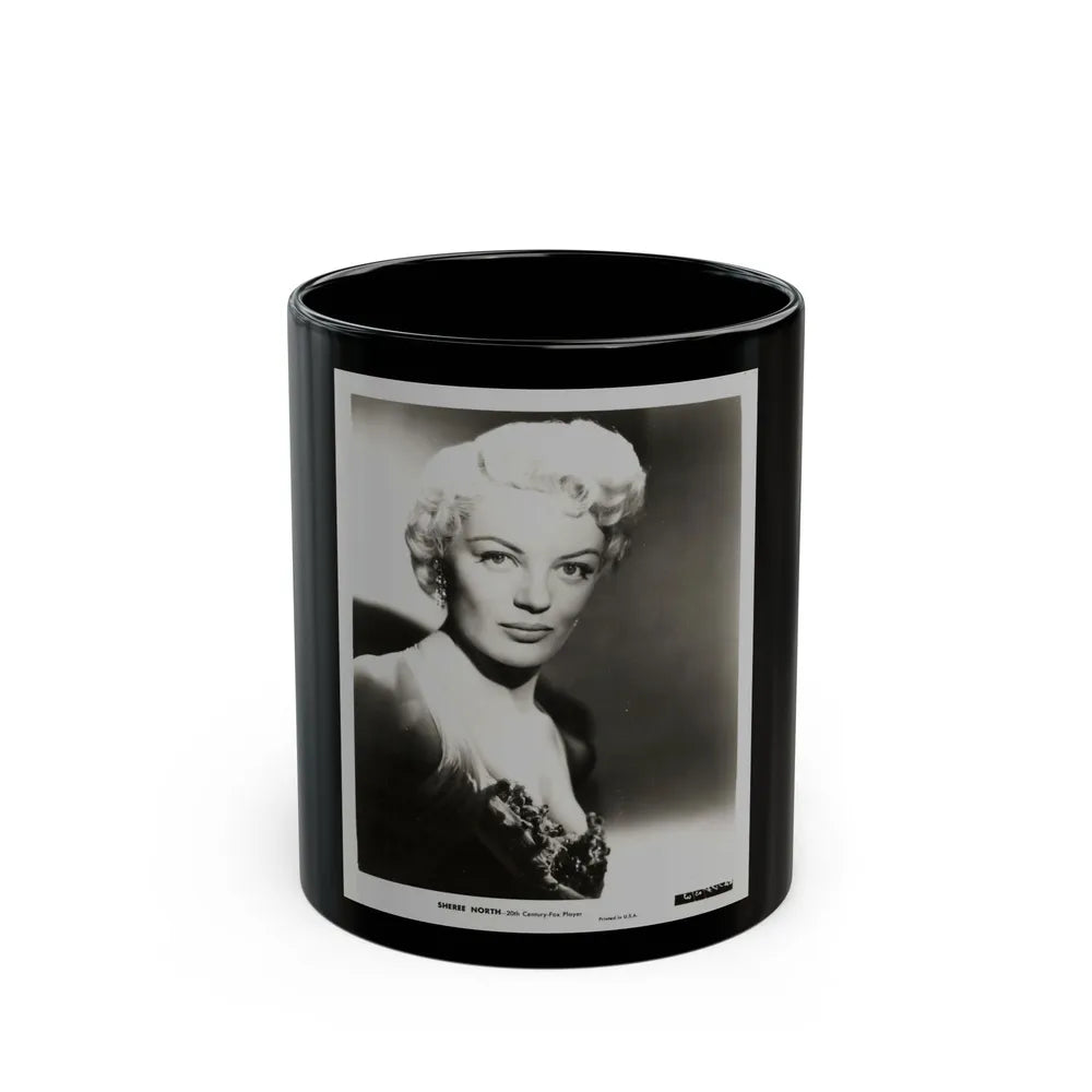 Sheree North #190 1 (Vintage Female Icon) Black Coffee Mug-11oz-Go Mug Yourself