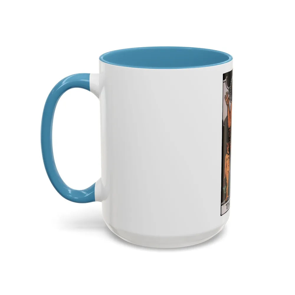 The Devil (Tarot Card) Accent Coffee Mug-Go Mug Yourself