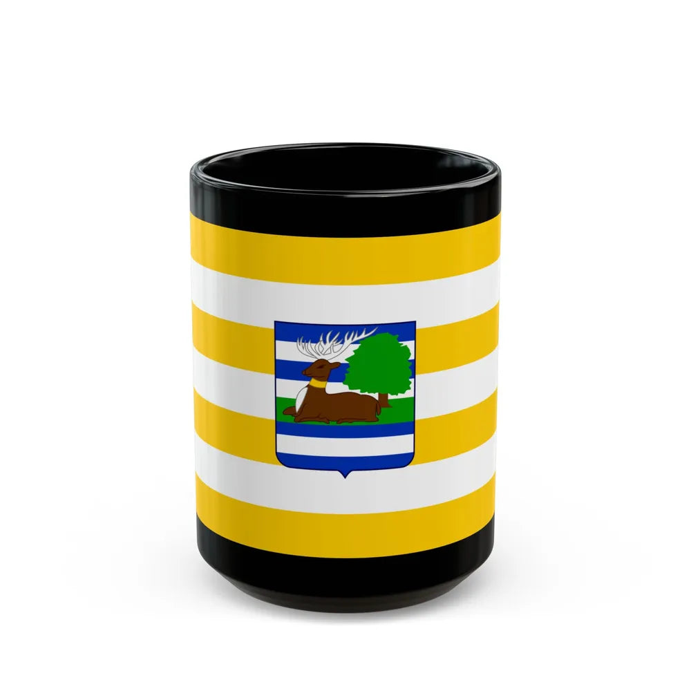 Flag of Vukovar Srijem County Croatia - Black Coffee Mug-15oz-Go Mug Yourself