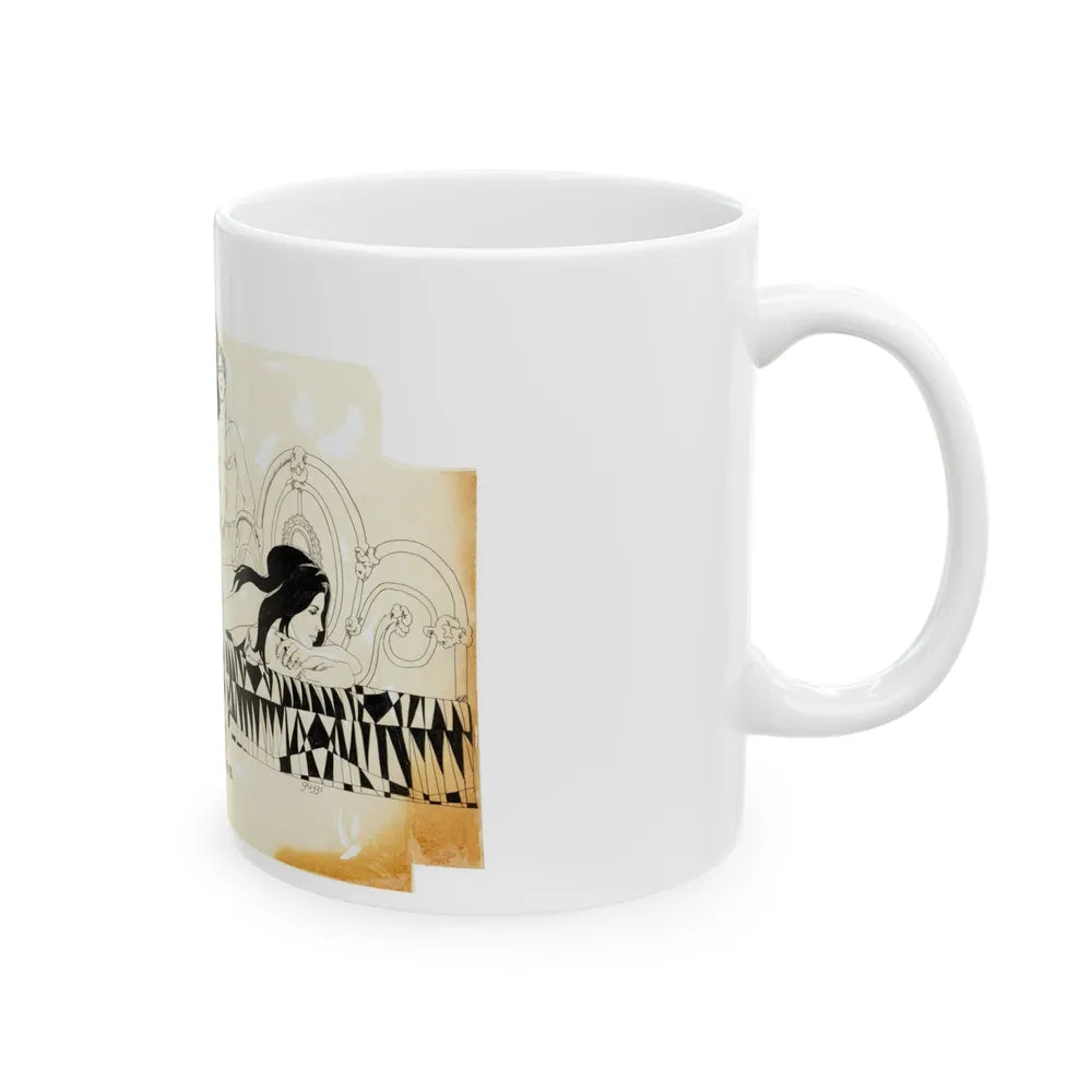 Cosmopolitan Illustration (2) - White Coffee Mug-Go Mug Yourself