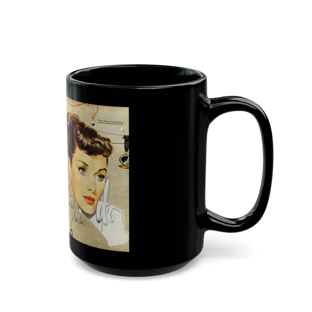 Camilla, Good Housekeeping, June 1949 - Black Coffee Mug-Go Mug Yourself