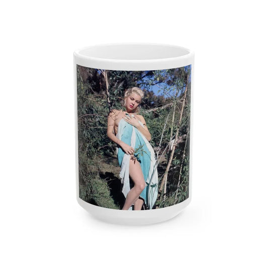 Jeanne Carmen #156 (Vintage Female Icon) White Coffee Mug-15oz-Go Mug Yourself