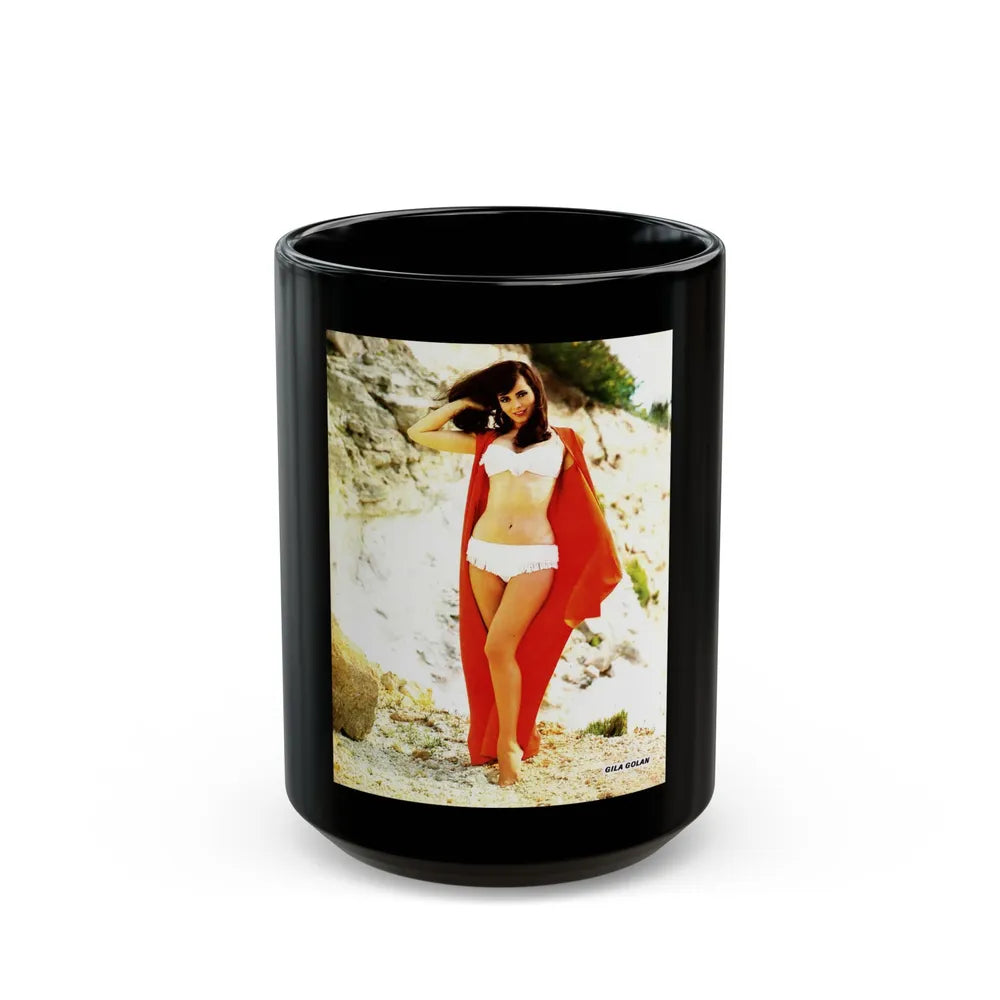 Gila Golan #194 (Vintage Female Icon) Black Coffee Mug-15oz-Go Mug Yourself