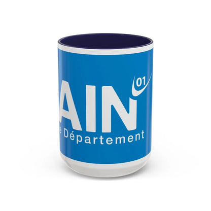 Flag of Ain France - Accent Coffee Mug-15oz-Navy-Go Mug Yourself