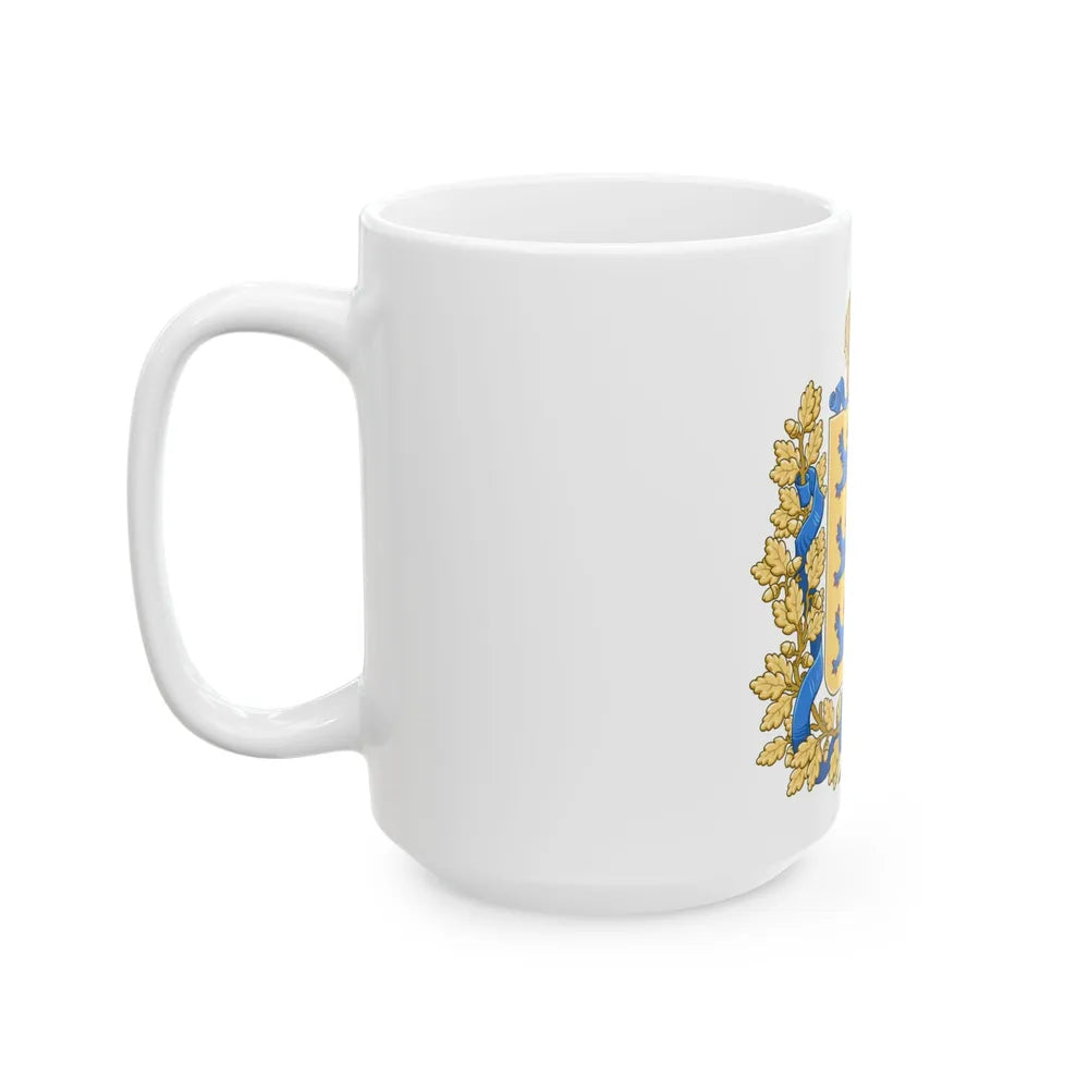 Coat of arms of Governorate of Estonia - White Coffee Mug-Go Mug Yourself