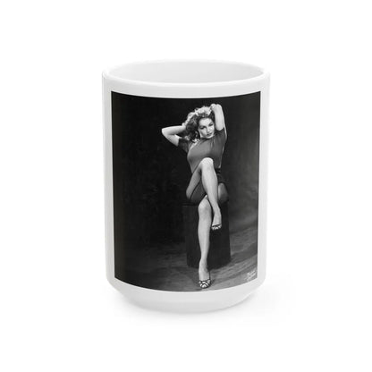 Julie Newmar #449 (Vintage Female Icon) White Coffee Mug-15oz-Go Mug Yourself