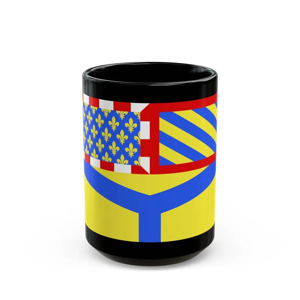 Flag of Yonne France 2 - Black Coffee Mug-15oz-Go Mug Yourself