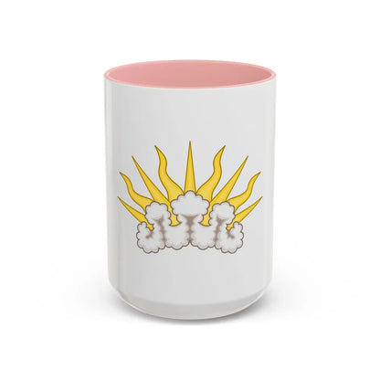 Sunburst Badge - Accent Coffee Mug-15oz-Pink-Go Mug Yourself