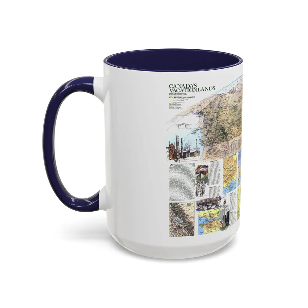 Canada - Vacationlands (1985) (Map) Accent Coffee Mug-Go Mug Yourself