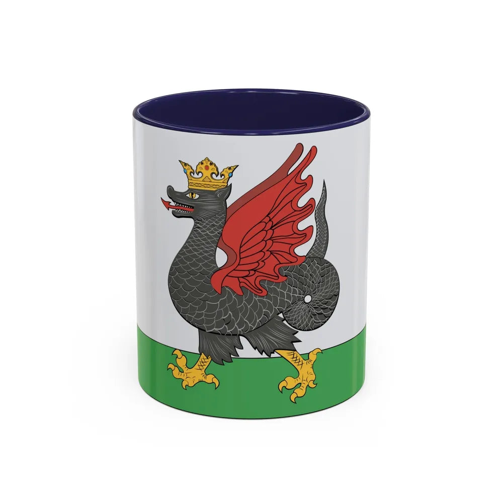 Flag of Kazan Russia - Accent Coffee Mug-11oz-Navy-Go Mug Yourself