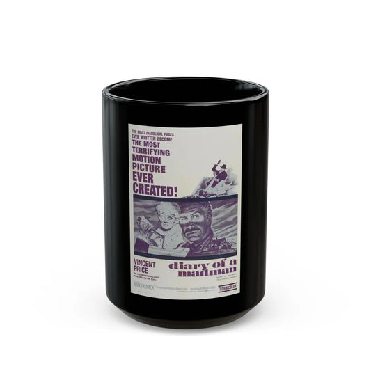 DIARY OF A MADMAN 1963 Movie Poster - Black Coffee Mug-15oz-Go Mug Yourself