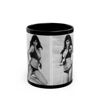 Caroline Munro #219 (Vintage Female Icon) Black Coffee Mug-11oz-Go Mug Yourself