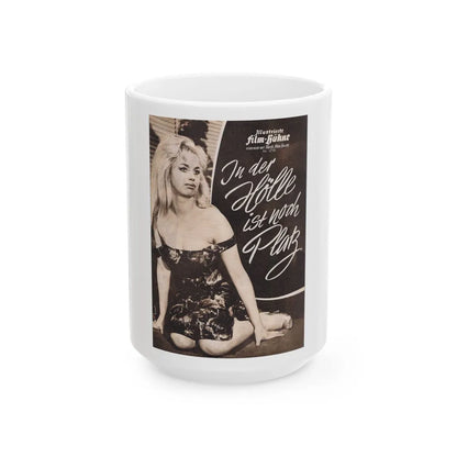 Barbara Valentin #14 (Vintage Female Icon) White Coffee Mug-15oz-Go Mug Yourself