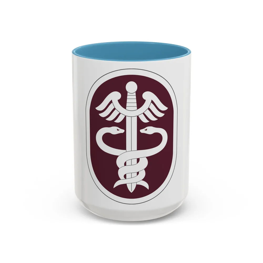 Medical Command 2 (U.S. Army) Accent Coffee Mug-15oz-Light Blue-Go Mug Yourself