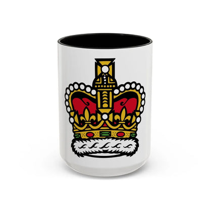 Canadian Crown - Accent Coffee Mug-15oz-Black-Go Mug Yourself