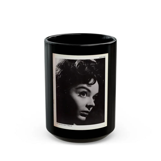 Barbara Steele #69 (Vintage Female Icon) Black Coffee Mug-15oz-Go Mug Yourself