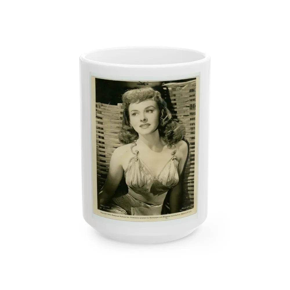 Paulette Goddard #131 (Vintage Female Icon) White Coffee Mug-15oz-Go Mug Yourself