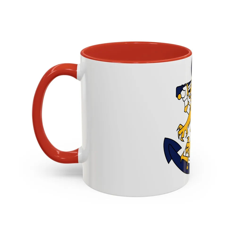 Coat of Arms of Finnish Navy - Accent Coffee Mug-Go Mug Yourself