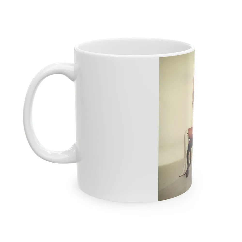 Veronica Carlson #103 with, Hammer Actress Kate O'Mara (Vintage Female Icon) White Coffee Mug-Go Mug Yourself