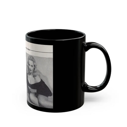 Norma Sykes #154 - 66 PHOTOGRAPHS OF Sabrina U.K. Pocket Mag. Pages 38 & 39 (Vintage Female Icon) Black Coffee Mug-Go Mug Yourself