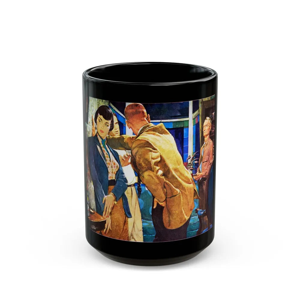 Crime Fiction in Saturday Evening Post - Black Coffee Mug-15oz-Go Mug Yourself