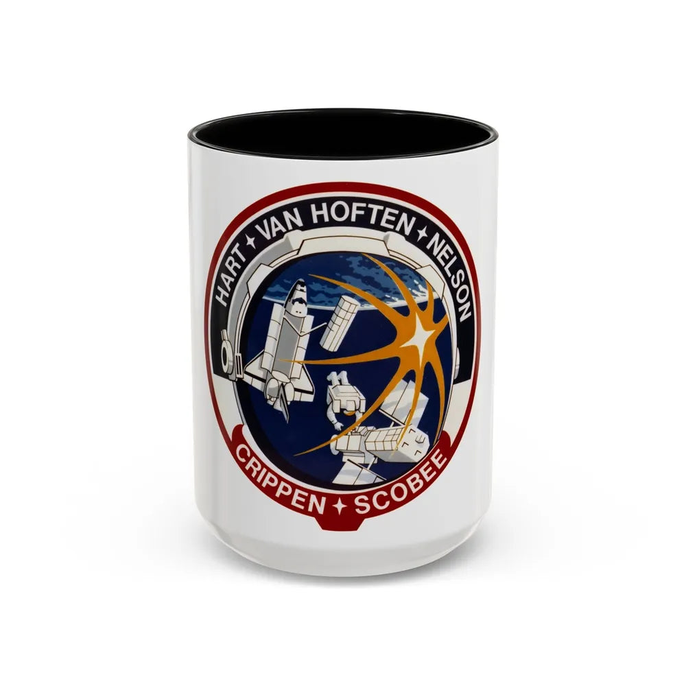 STS 41 C (NASA) Accent Coffee Mug-15oz-Black-Go Mug Yourself