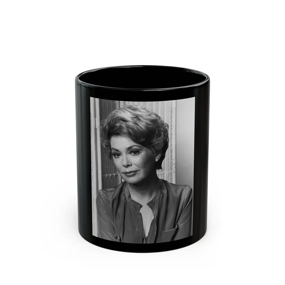 Barbara Rush #238 (Vintage Female Icon) Black Coffee Mug-11oz-Go Mug Yourself