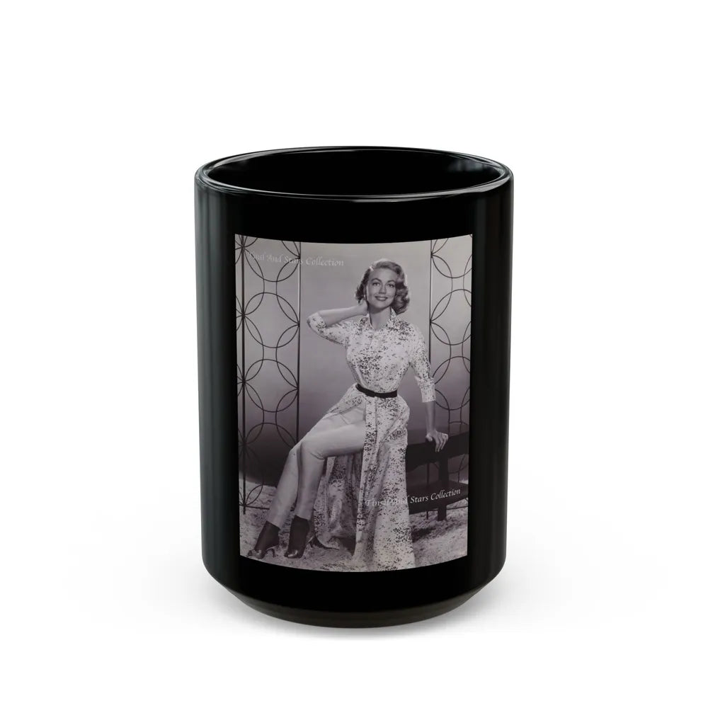 Dorothy Malone #204 (Vintage Female Icon) Black Coffee Mug-15oz-Go Mug Yourself