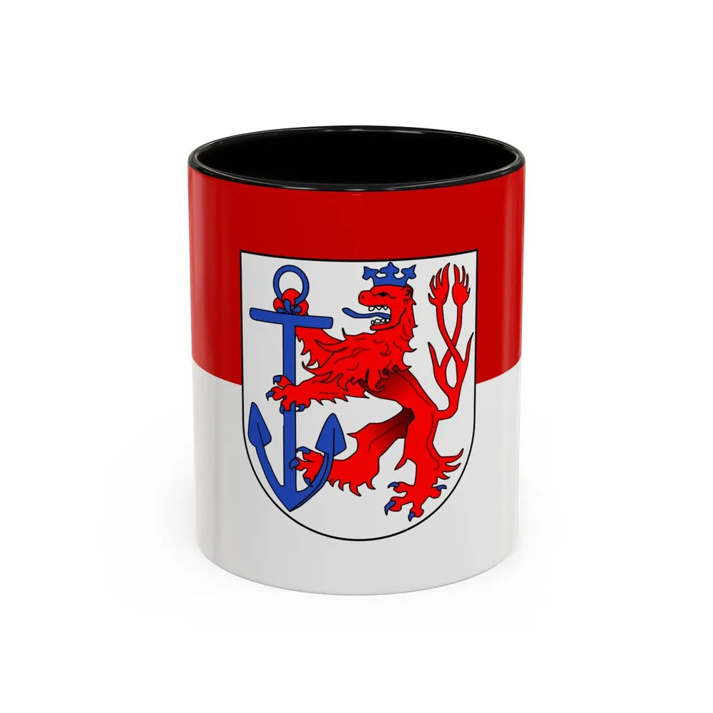 Flag of Duesseldorf Germany - Accent Coffee Mug-11oz-Black-Go Mug Yourself