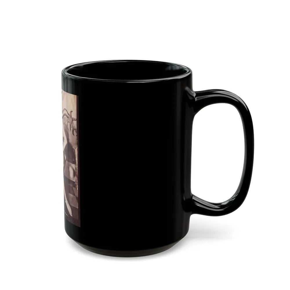 June Palmer #141 - Nude (Vintage Female Icon) Black Coffee Mug-Go Mug Yourself