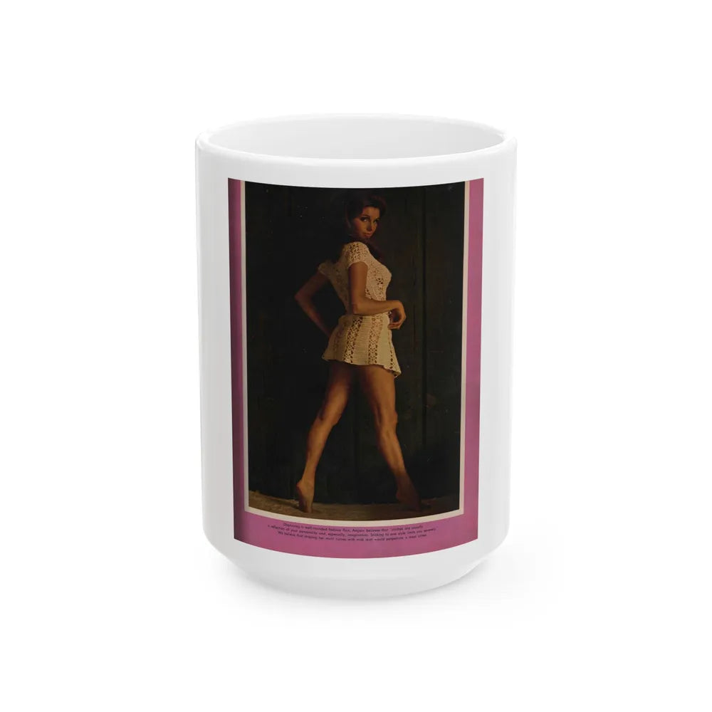 Victoria Vetri #48 - Playboy Mag. May '68 - 1 Photo & Caption (Vintage Female Icon) White Coffee Mug-15oz-Go Mug Yourself