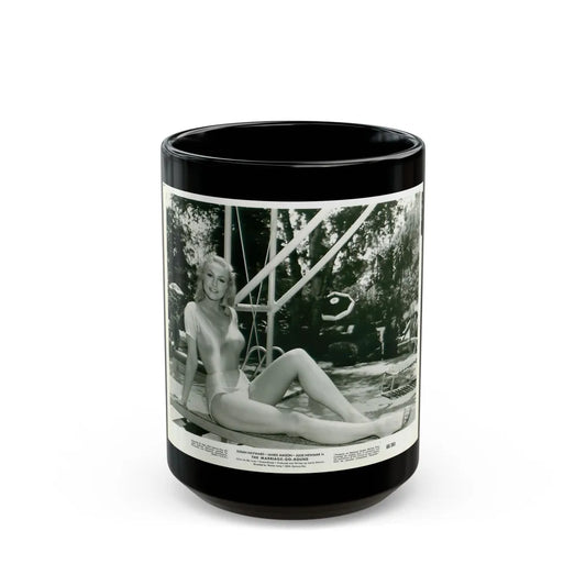 Julie Newmar #366 (Vintage Female Icon) Black Coffee Mug-15oz-Go Mug Yourself