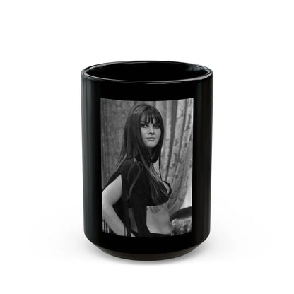 Caroline Munro #198 (Vintage Female Icon) Black Coffee Mug-15oz-Go Mug Yourself