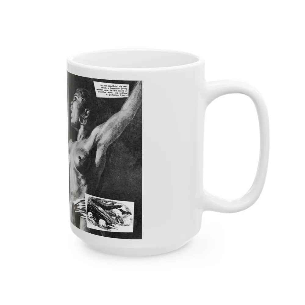 Ghost that fed on Human Flesh, Real Men magazine, December 1958 - White Coffee Mug-Go Mug Yourself