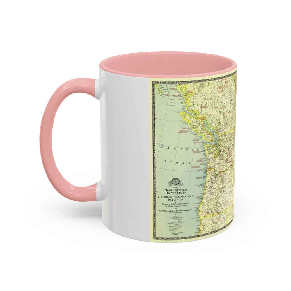 USA - Northwestern (1941) (Map) Accent Coffee Mug-Go Mug Yourself