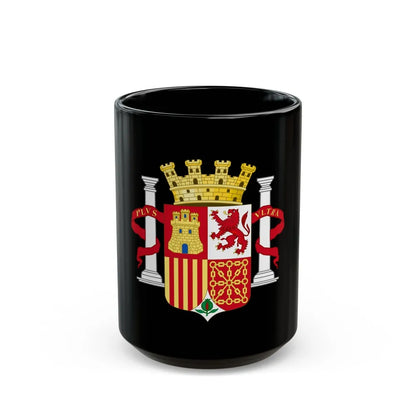 Coat of Arms of Spain (1931-1939) - Black Coffee Mug-15oz-Go Mug Yourself