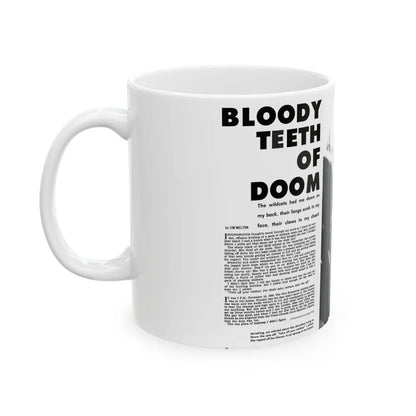 Bloody Teeth of Doom, Real Men, August 1967 - White Coffee Mug-Go Mug Yourself