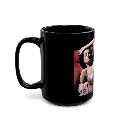 Faith Domergue #141 (Vintage Female Icon) Black Coffee Mug-Go Mug Yourself