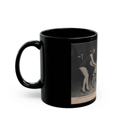 Jayne Mansfield #292 - JAYNE Pocket Magazine Pages 28 & 29 (Vintage Female Icon) Black Coffee Mug-Go Mug Yourself